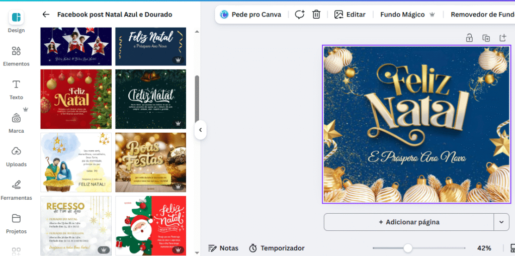 Modelos Cartão de Natal Canva