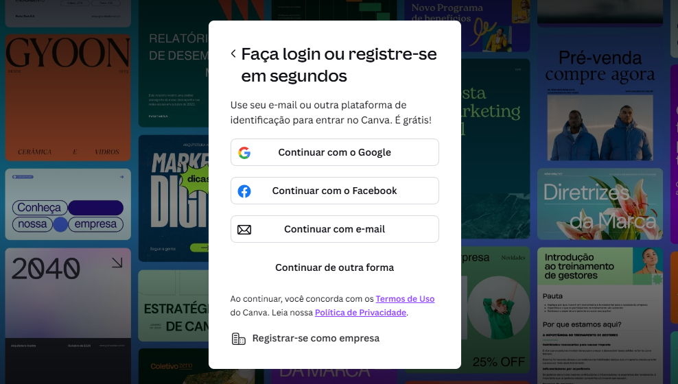 Acessando o Canva para Gerar Imagens com IA no Canva
